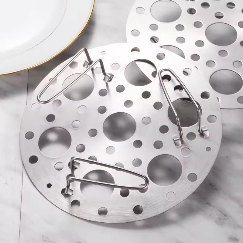 Stainless Steel Round Egg Steamer Rack 7 Holes Stand