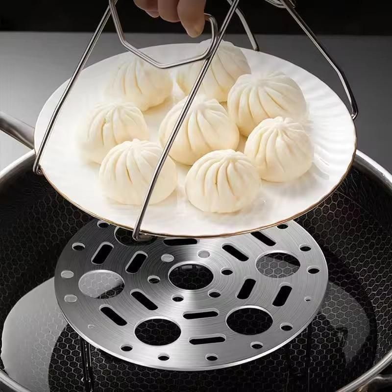 Stainless Steel Round Egg Steamer Rack  7 Holes Stand