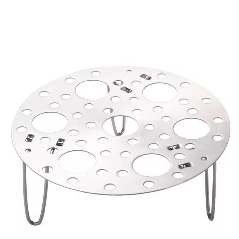 Stainless Steel Round Egg Steamer Rack  7 Holes Stand